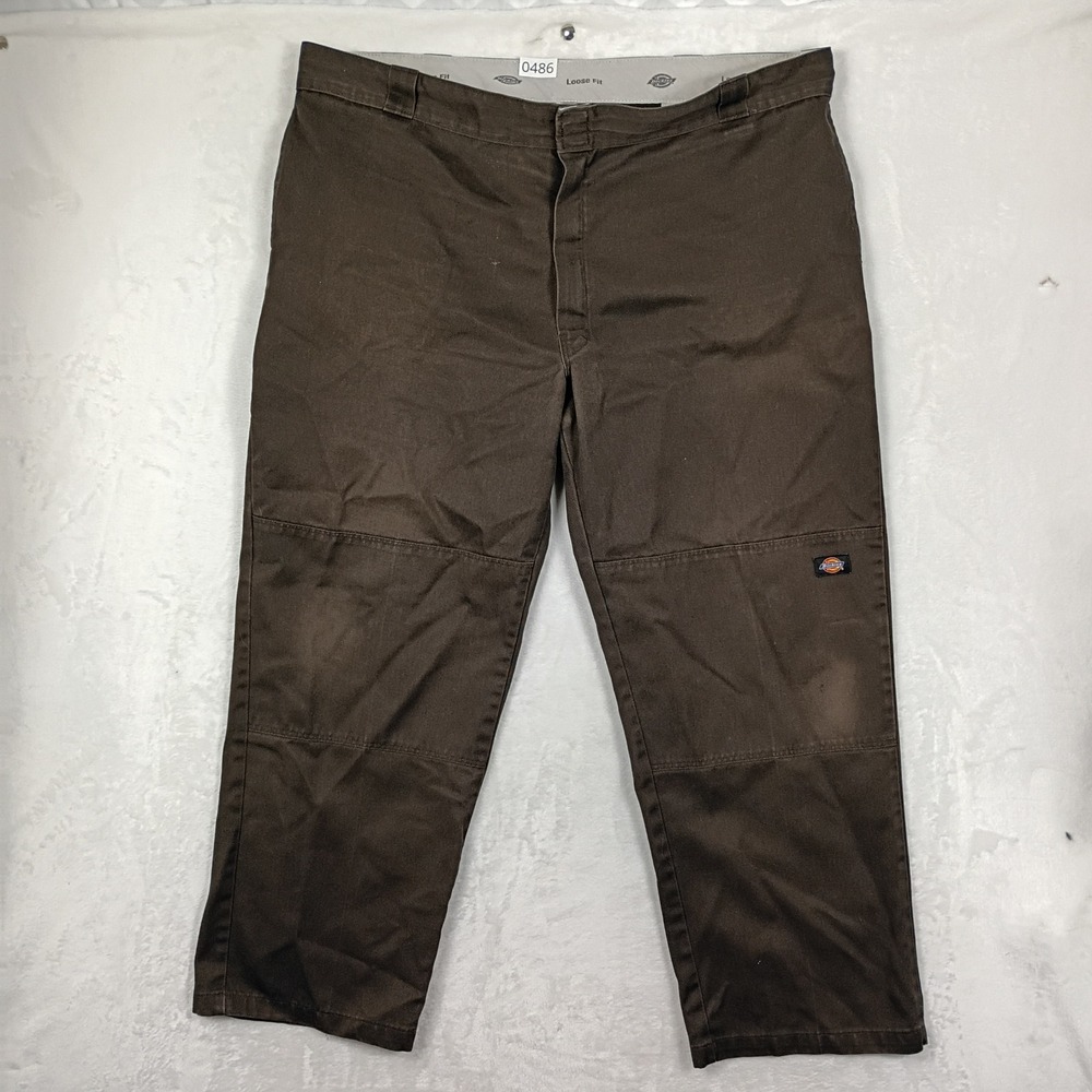 Dickies Work Pants Men 44x30 Brown Double Knee Loose Fit Utility Gorpcore Skater